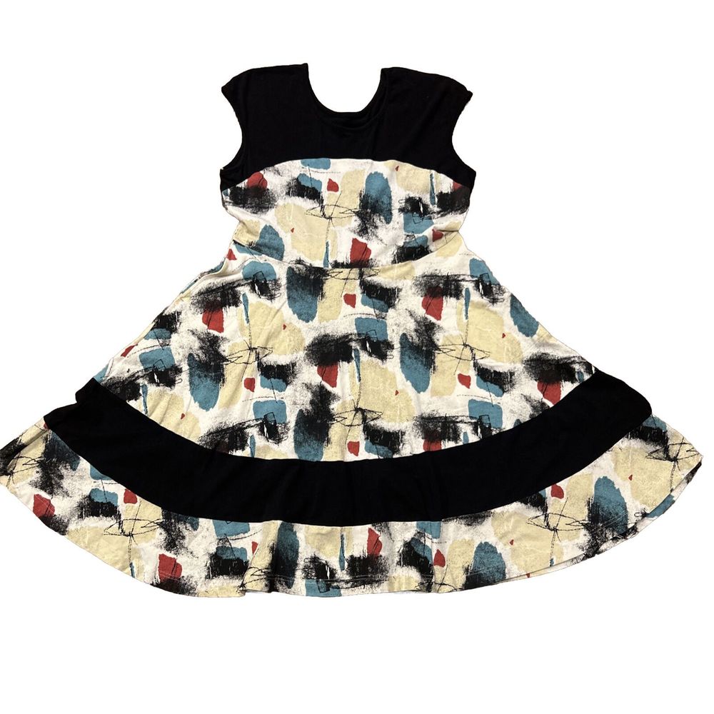 Effie’s Heart The Napoli Dress Abstract Art Print sz XL